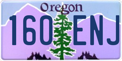OR license plate 160ENJ