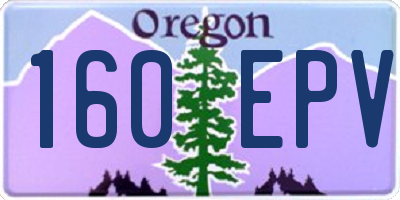 OR license plate 160EPV