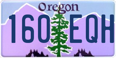 OR license plate 160EQH