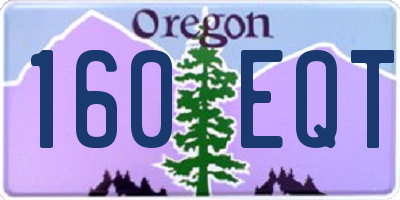 OR license plate 160EQT