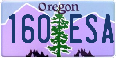 OR license plate 160ESA