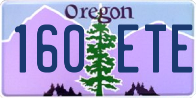 OR license plate 160ETE