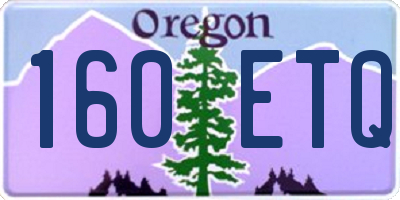 OR license plate 160ETQ