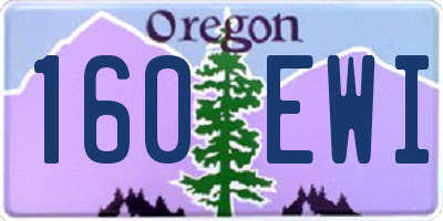 OR license plate 160EWI