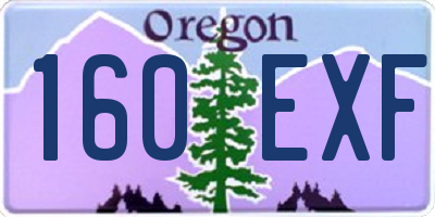 OR license plate 160EXF