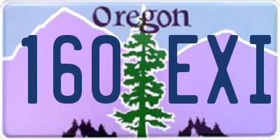 OR license plate 160EXI