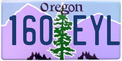 OR license plate 160EYL