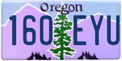 OR license plate 160EYU