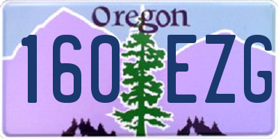 OR license plate 160EZG