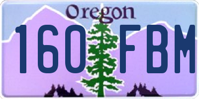 OR license plate 160FBM