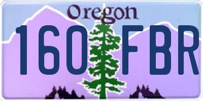 OR license plate 160FBR