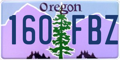 OR license plate 160FBZ