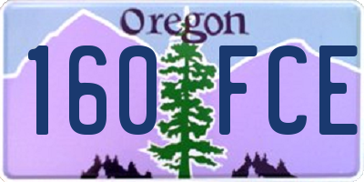 OR license plate 160FCE