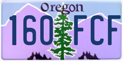 OR license plate 160FCF
