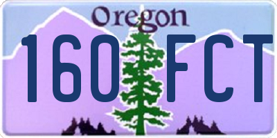 OR license plate 160FCT