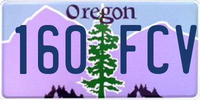 OR license plate 160FCV