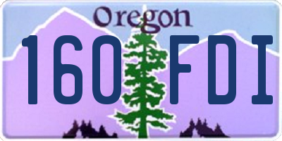 OR license plate 160FDI