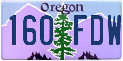 OR license plate 160FDW