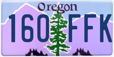 OR license plate 160FFK