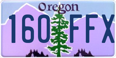 OR license plate 160FFX