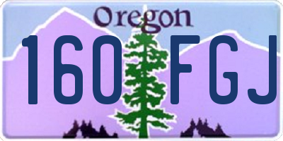 OR license plate 160FGJ