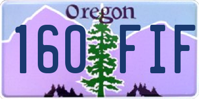 OR license plate 160FIF