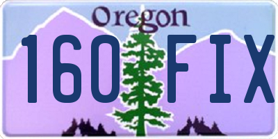 OR license plate 160FIX