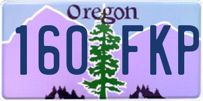 OR license plate 160FKP