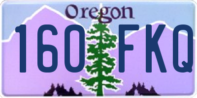 OR license plate 160FKQ