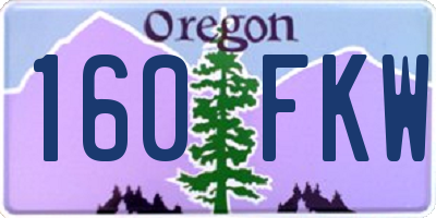 OR license plate 160FKW