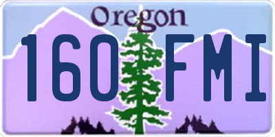 OR license plate 160FMI