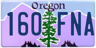 OR license plate 160FNA