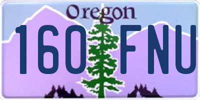 OR license plate 160FNU