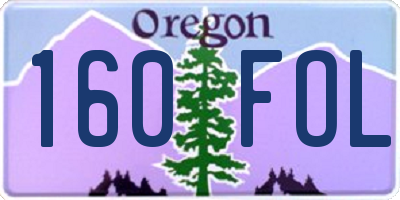 OR license plate 160FOL