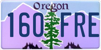 OR license plate 160FRE