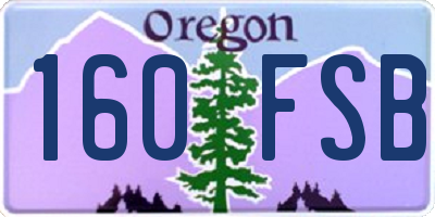 OR license plate 160FSB