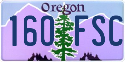 OR license plate 160FSC