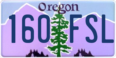 OR license plate 160FSL