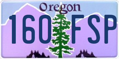OR license plate 160FSP