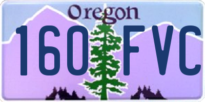 OR license plate 160FVC