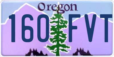 OR license plate 160FVT