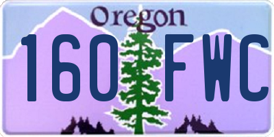 OR license plate 160FWC