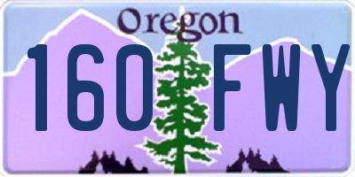 OR license plate 160FWY