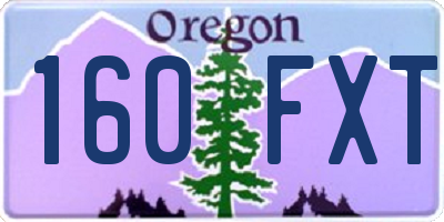 OR license plate 160FXT