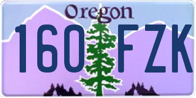 OR license plate 160FZK