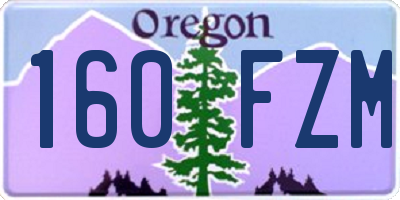 OR license plate 160FZM