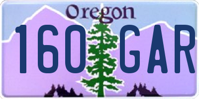 OR license plate 160GAR