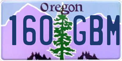 OR license plate 160GBM