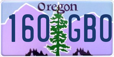 OR license plate 160GBO