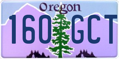 OR license plate 160GCT